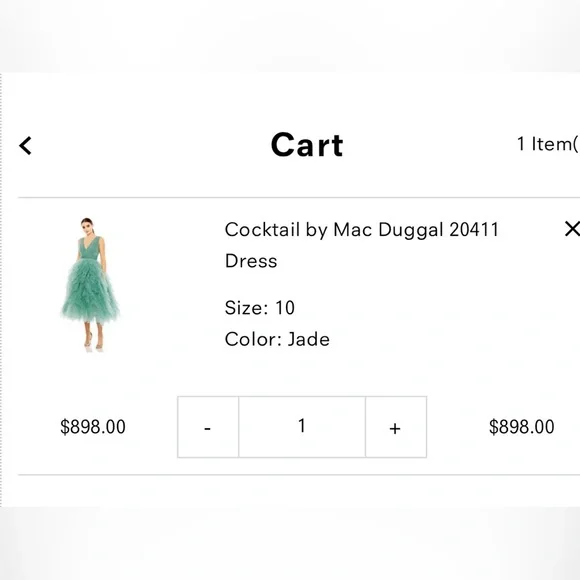 NEW NWT Mac Duggal 20411 Dress Jade Green size 10 - Picture 5 of 8